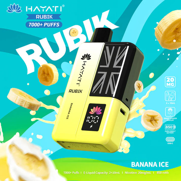 Hayati Rubik 7000+ Puffs Disposable Vape Kit Pack of 5