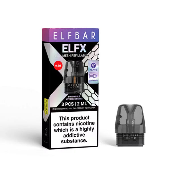 ELFX -Dual Mesh Refillable Pod -3 Pcs