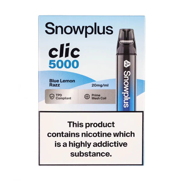 SNOWPLUS CLIC 5000 DISPOSABLE VAPE KIT- Box of 5