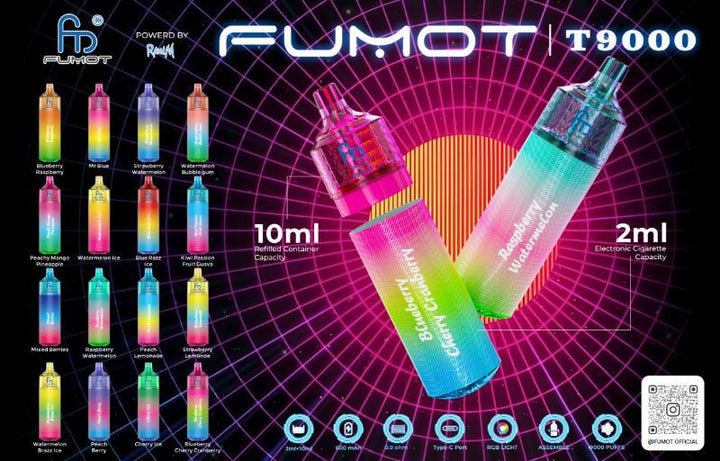 Fumot T9000 Disposable Vape Box of 5 - Vape Wholesale Mcr