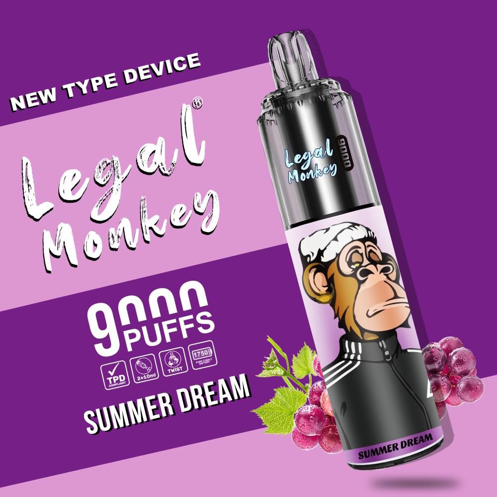 Legal Monkey 9000 Disposable Vape Box of 5