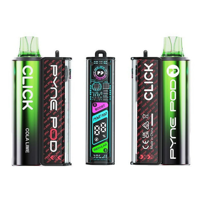 Pyne Pod Click 10K Starter Kit Box of 5 - Cola Lime - vapeukwholesale