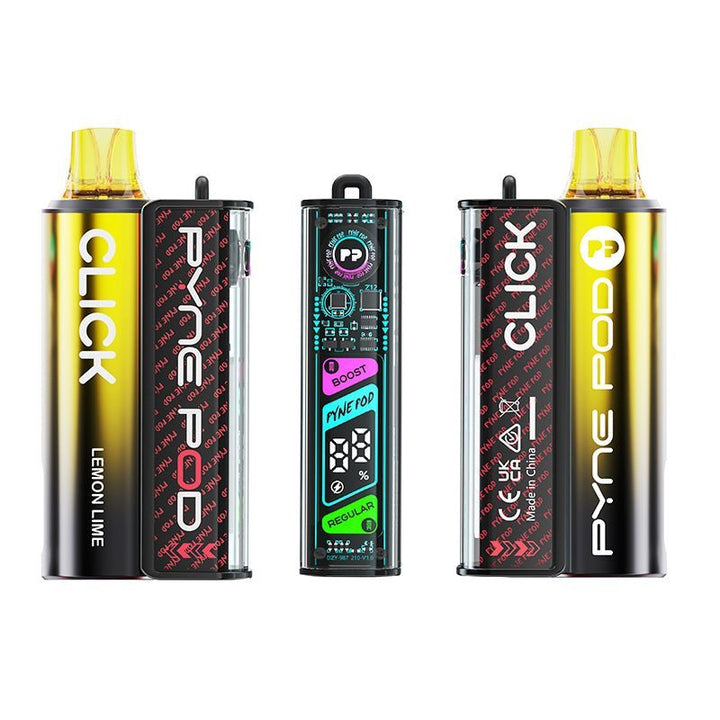 Pyne Pod Click 10K Starter Kit Box of 5 - Lemon Lime - vapeukwholesale