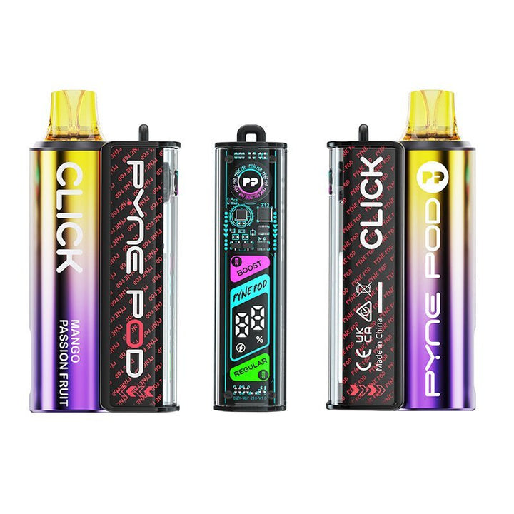 Pyne Pod Click 10K Starter Kit Box of 5 - Mango Passion Fruit - vapeukwholesale