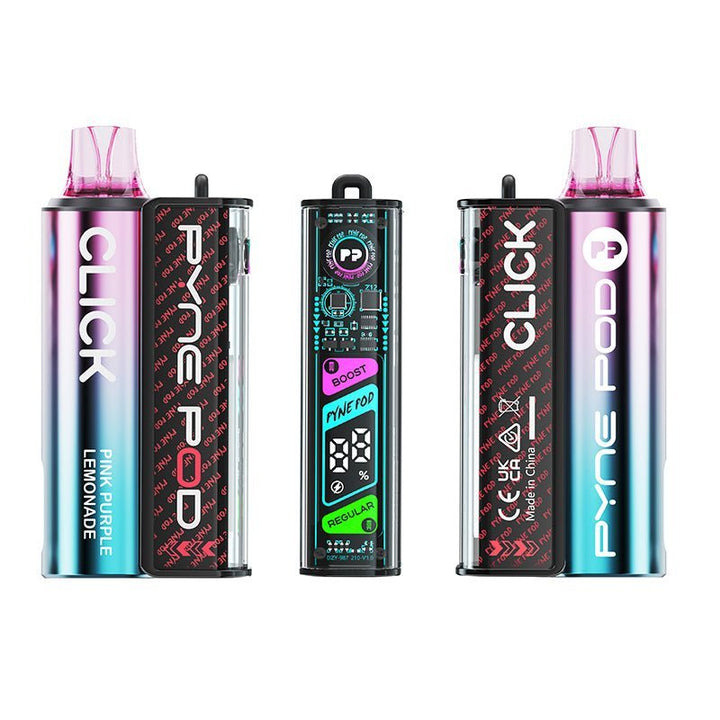 Pyne Pod Click 10K Starter Kit Box of 5 - Pink Purple Lemonade - vapeukwholesale