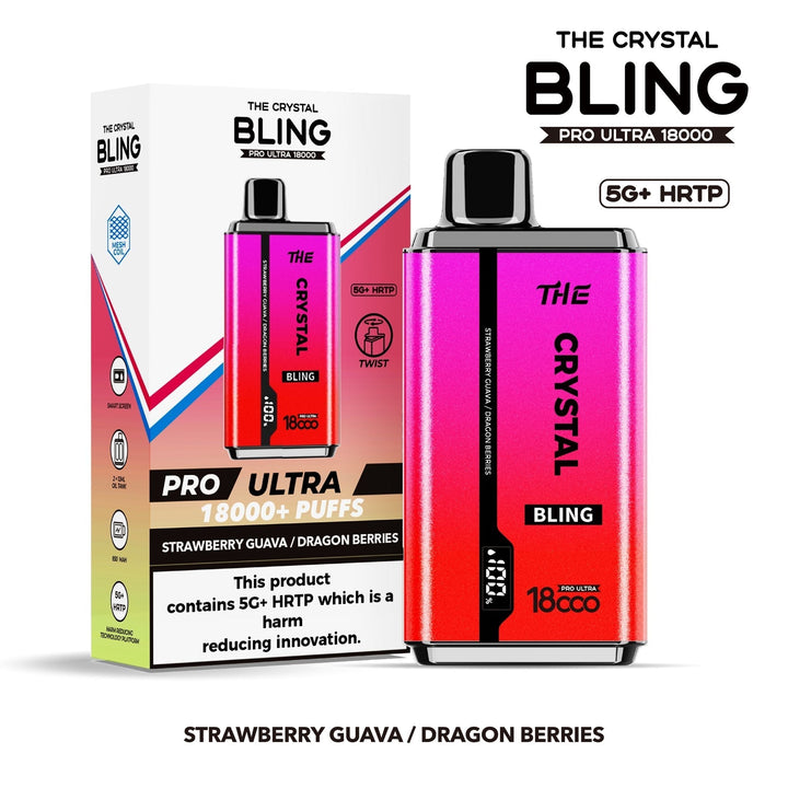 The Crystal Bling Pro Ultra 18000 Disposable Vape Box of 5 - Vape & Candy Wholesale