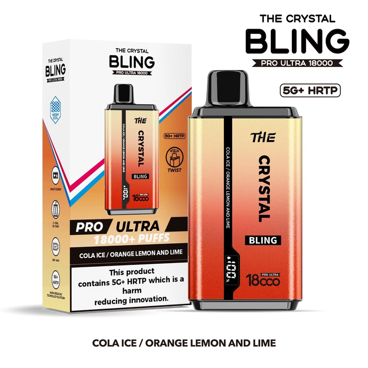 The Crystal Bling Pro Ultra 18000 Disposable Vape Box of 5 - Vape & Candy Wholesale