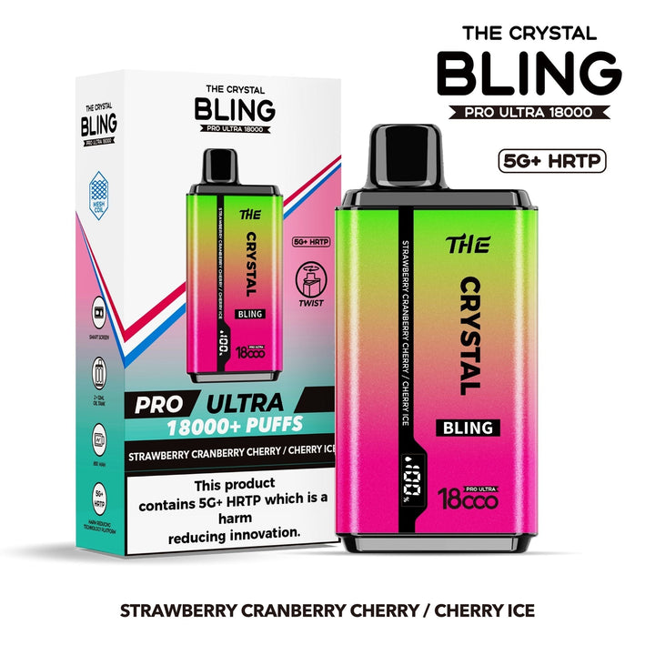 The Crystal Bling Pro Ultra 18000 Disposable Vape Box of 5 - Vape & Candy Wholesale