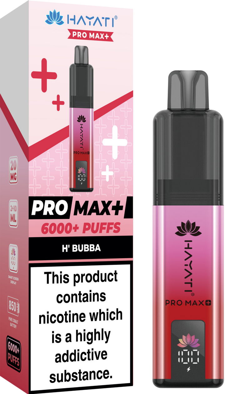 Hayati Pro Max+ 6000 Puffs Vape Kit Box of 10 - Hayati Pro Max+ 6000 Puffs Vape Kit Box of 10 - Direct Vape Wholesale