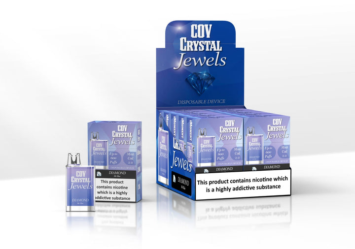 COV Crystal Jewels 600 Puff Disposable Vape Pod-Pack of 10 - Vapeareawholesale