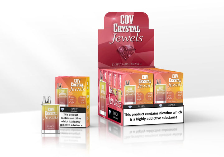 COV Crystal Jewels 600 Puff Disposable Vape Pod-Pack of 10 - Vapeareawholesale