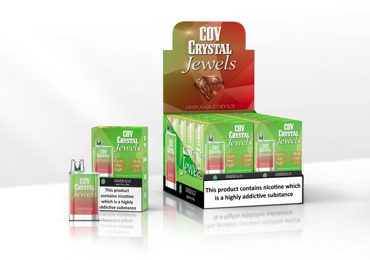 COV Crystal Jewels 600 Puff Disposable Vape Pod-Pack of 10 - Vapeareawholesale