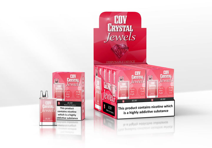 COV Crystal Jewels 600 Puff Disposable Vape Pod-Pack of 10 - Vapeareawholesale