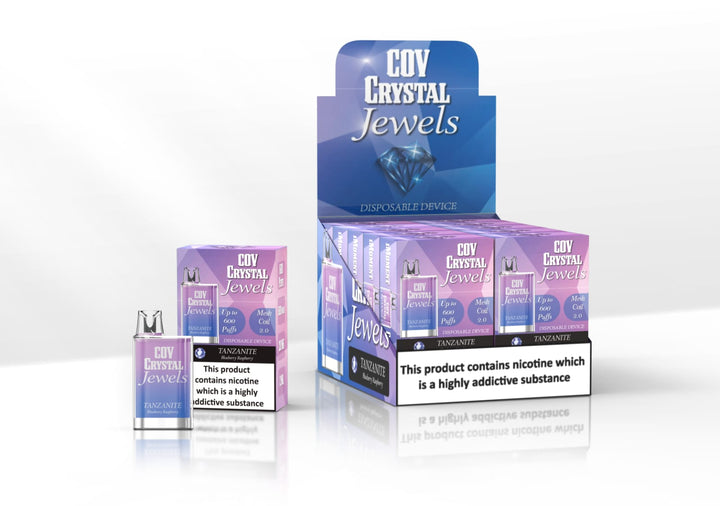 COV Crystal Jewels 600 Puff Disposable Vape Pod-Pack of 10 - Vapeareawholesale