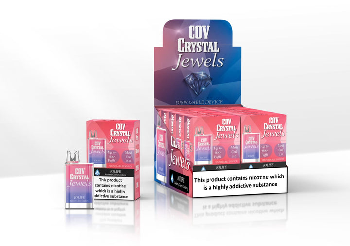 COV Crystal Jewels 600 Puff Disposable Vape Pod-Pack of 10 - Vapeareawholesale