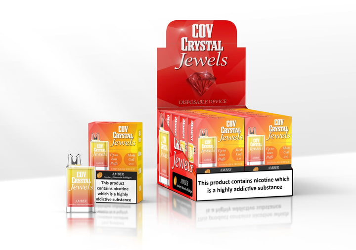 COV Crystal Jewels 600 Puff Disposable Vape Pod-Pack of 10 - Vapeareawholesale