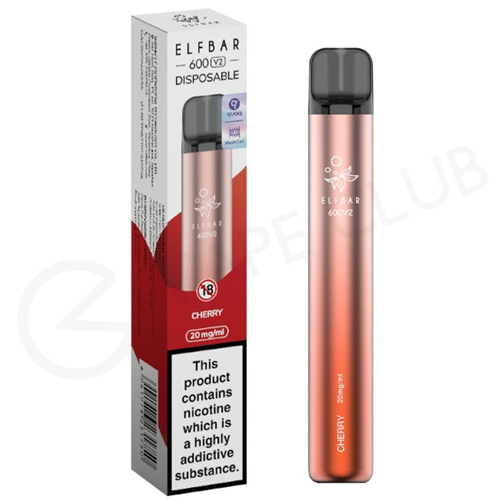 Elf Bar V2 600 Disposable Vape Puff Pod Box of 10 - Vapeareawholesale