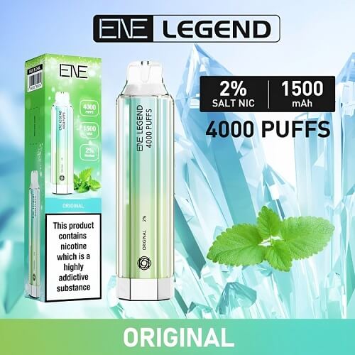 Ene Legend 4000 Disposable Vape Pod Device 20MG - Box of 10 - Vapeareawholesale