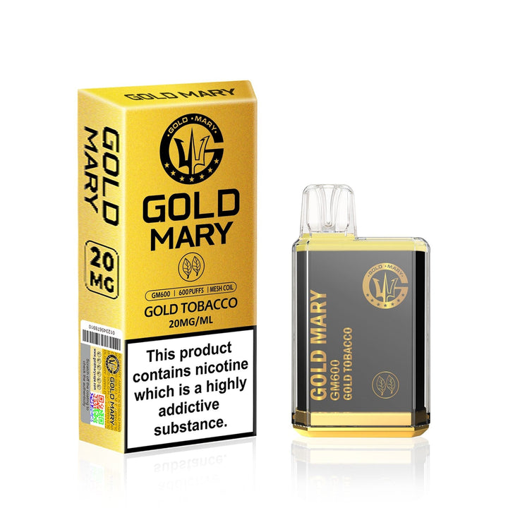 Gold Mary GM600 Disposable Vape Bar Pod Box of 10 - Vapeareawholesale