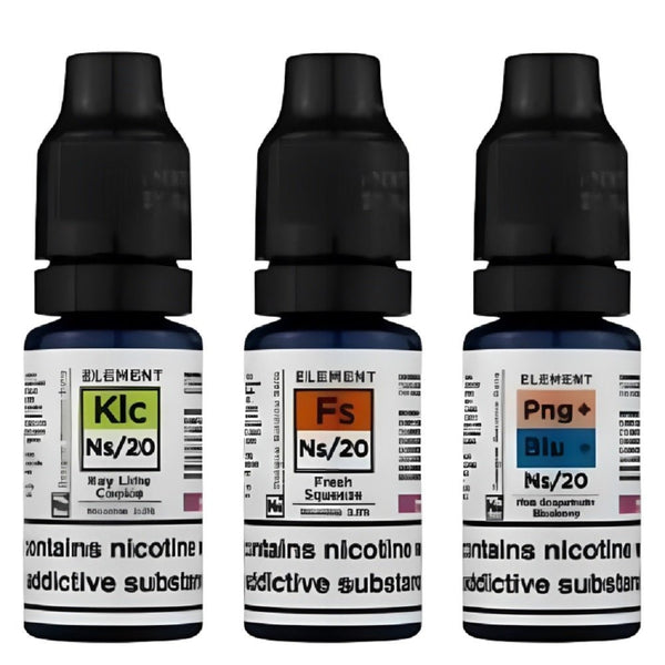 Pack of 10 Element 10ML Nic Salt - Vapeareawholesale