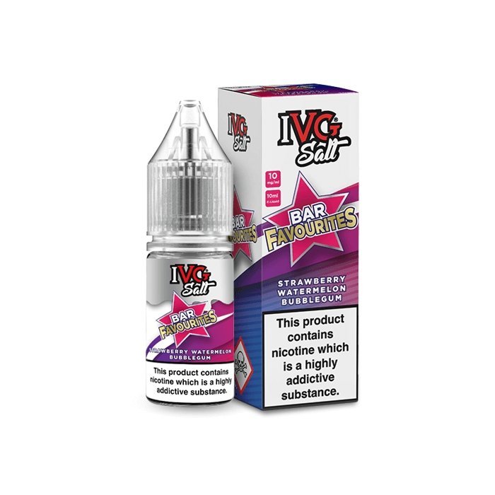 Pack of 10 IVG Salts 10ml IVG Bar Favourites - Vapewholesalesupplier