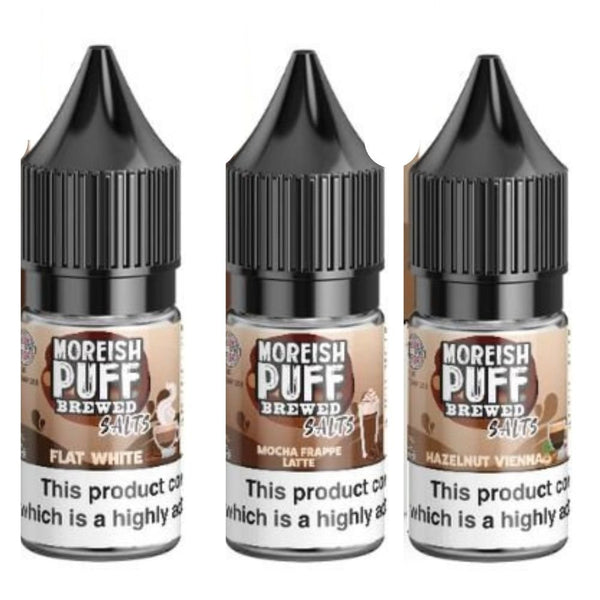 Pack of 10 Moreish Puff Brewed 10ml Nic Salt - Vapewholesalesupplier