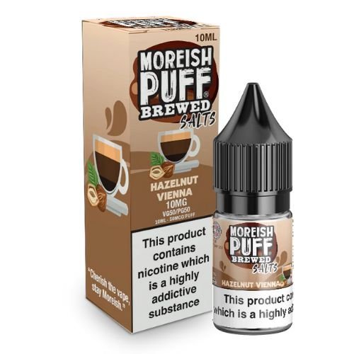 Pack of 10 Moreish Puff Brewed 10ml Nic Salt - Vapewholesalesupplier