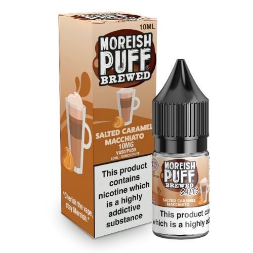 Pack of 10 Moreish Puff Brewed 10ml Nic Salt - Vapewholesalesupplier