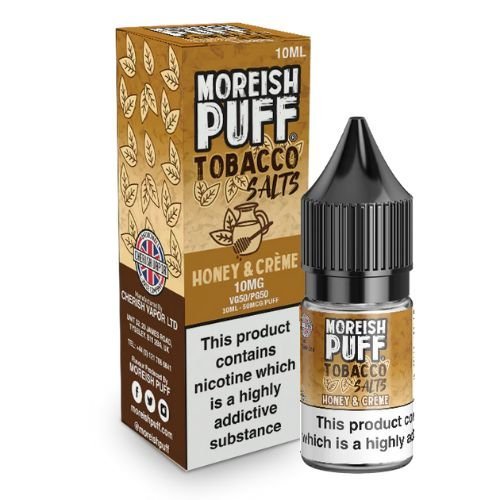 Pack Of 10 Moreish Puff Tobacco 10ml Nic Salt - Vapewholesalesupplier