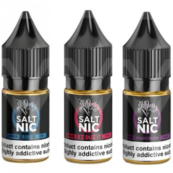 Pack of 10 Ruthless 10ML Nic Salt - Vapewholesalesupplier