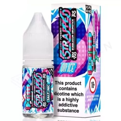 Pack of 10 Strapped On Ice 10ML Nic Salt - Vapewholesalesupplier