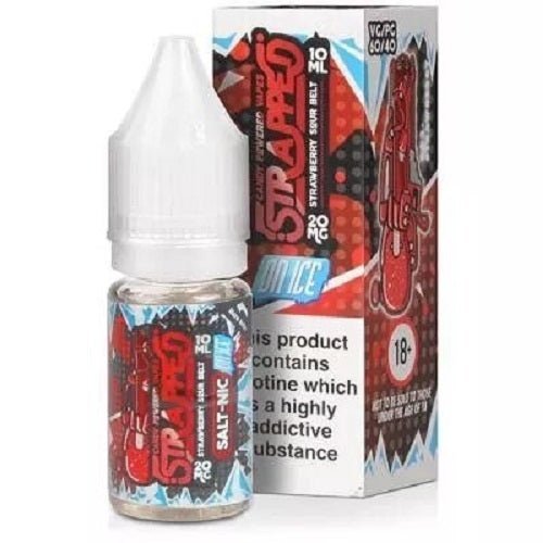 Pack of 10 Strapped On Ice 10ML Nic Salt - Vapewholesalesupplier