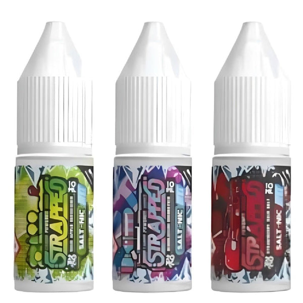 Pack of 10 Strapped On Ice 10ML Nic Salt - Vapewholesalesupplier