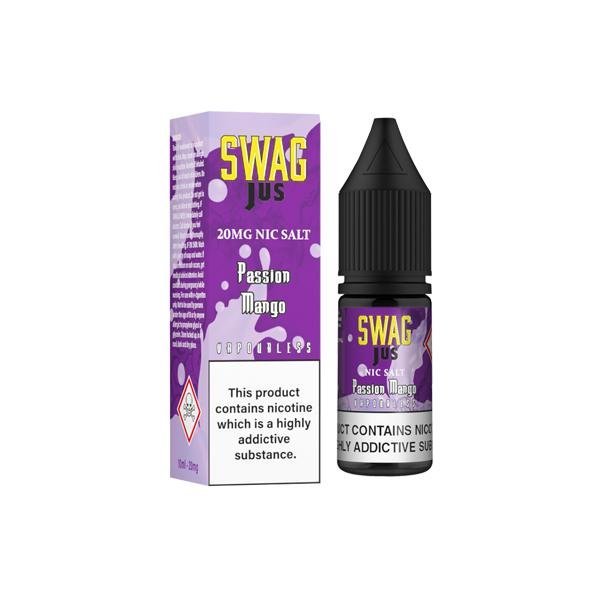 Pack of 10 Swag Jus Vapourless 10ML Nic Salt - Vapeareawholesale