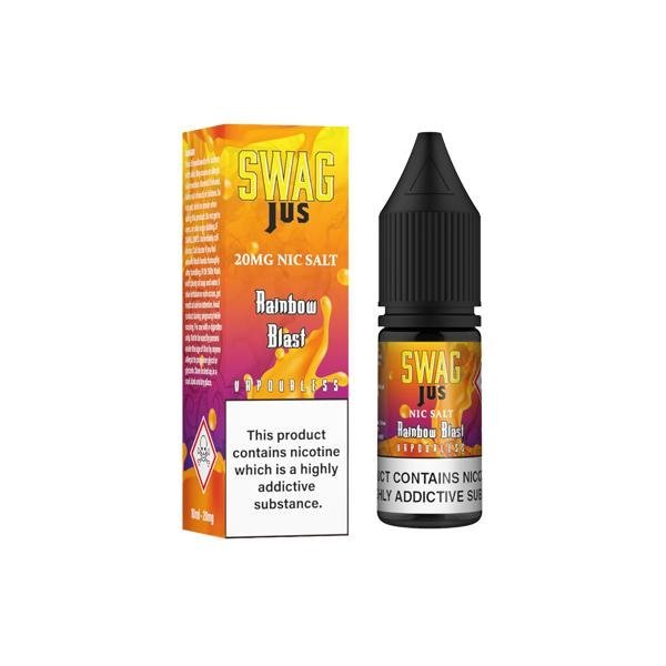 Pack of 10 Swag Jus Vapourless 10ML Nic Salt - Vapeareawholesale