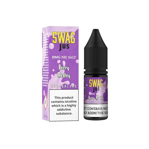 Pack of 10 Swag Jus Vapourless 10ML Nic Salt - Vapeareawholesale