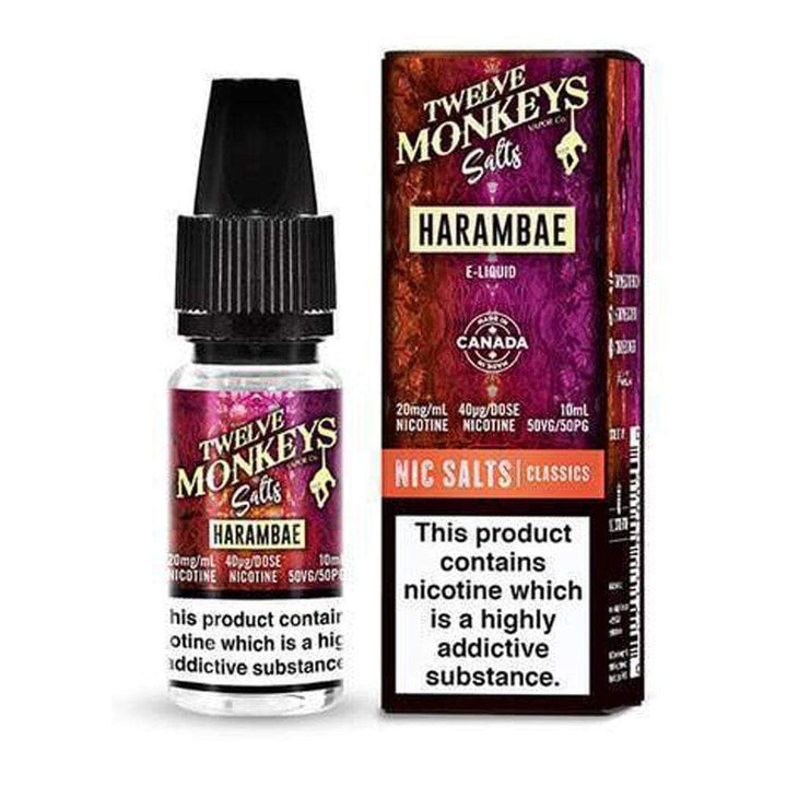 Pack of 10 Twelve Monkeys 10ML Nic Salt - Vapewholesalesupplier