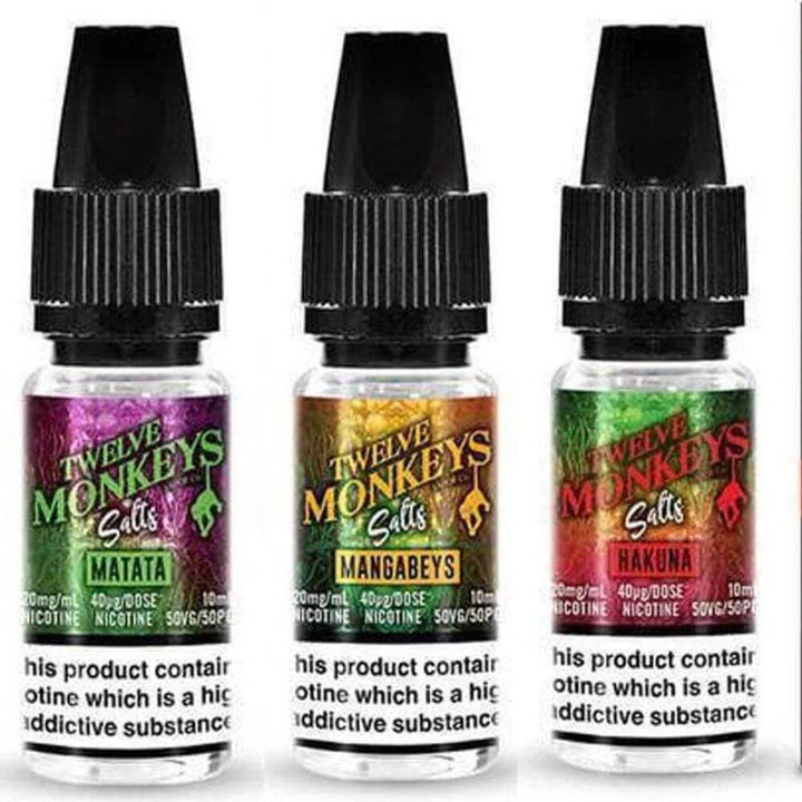 Pack of 10 Twelve Monkeys 10ML Nic Salt - Vapewholesalesupplier