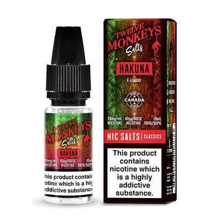 Pack of 10 Twelve Monkeys 10ML Nic Salt - Vapewholesalesupplier