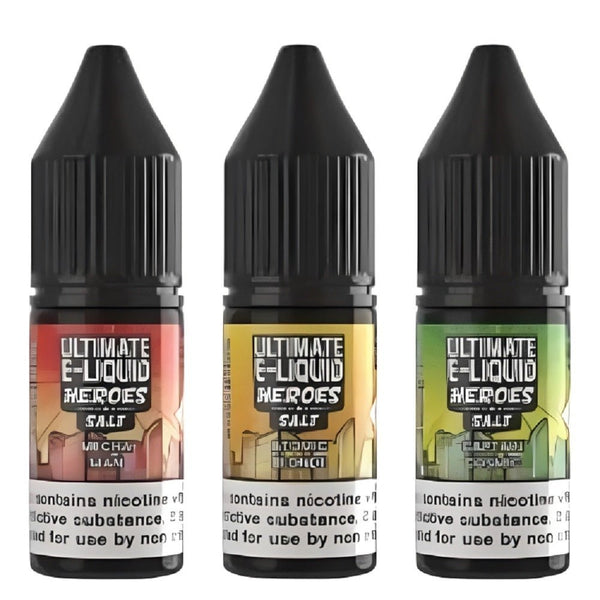 Pack of 10 Ultimate E-Liquid Heroes 10ML Nic Salt - Vapeareawholesale