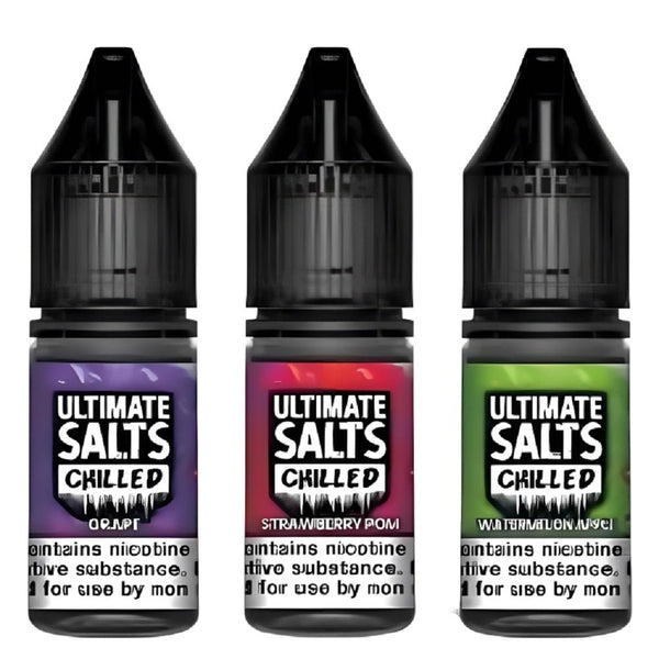 Pack of 10 Ultimate Salts Chilled 10ML Nic Salt - Vapeareawholesale