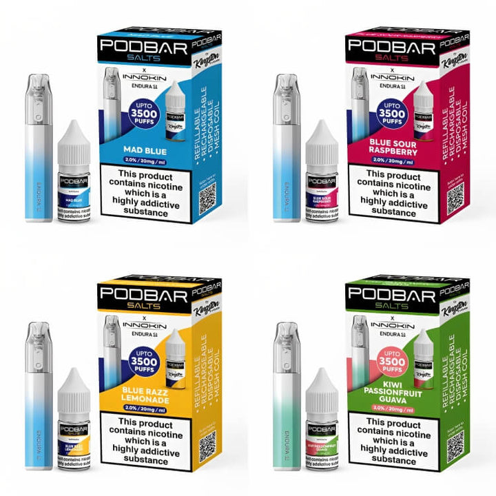 Podbar Salts + Innokin Endura S1 Pod Kit - Twin Pack - Vapeareawholesale