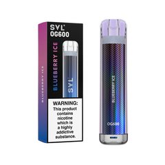 SVL OG600 Disposable Vape Pod Box of 10-Blueberry Ice-vapeukwholesale