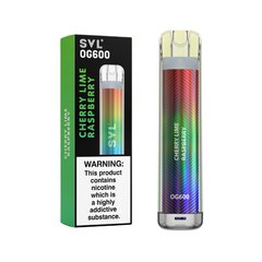 SVL OG600 Disposable Vape Pod Box of 10-Cherry Lime Raspberry-vapeukwholesale