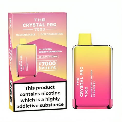 The Crystal Pro 7000 Disposable Vape Puff Pod Box of 10 - Vapeareawholesale