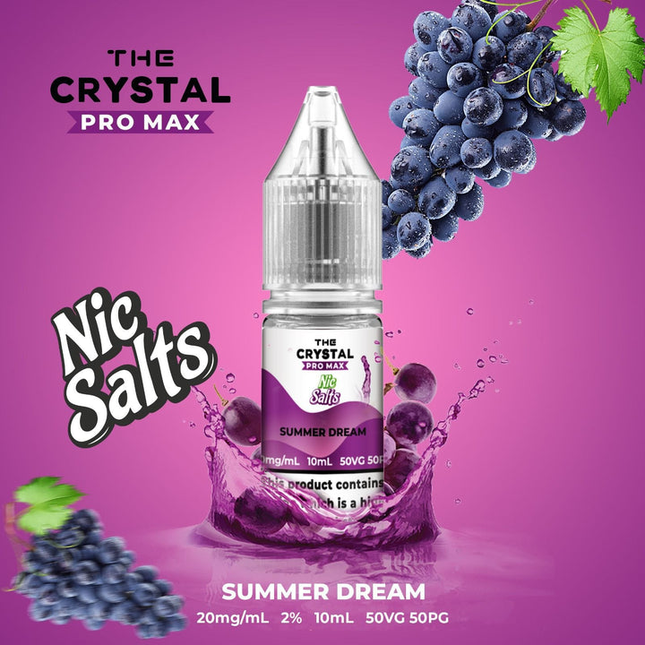 The Crystal Pro Max Vape Nic Salts 10ml - Box of 10 - Vapeareawholesale