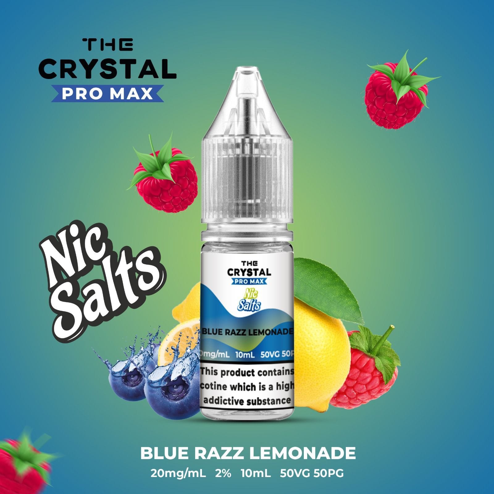 The Crystal Pro Max Vape Nic Salts 10ml - Box of 10 - Vapeareawholesale