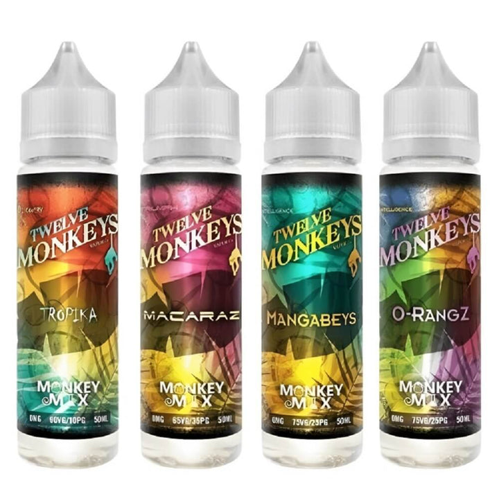 Twelve Monkeys Shortfill 50ml E-Liquid - Vapeareawholesale